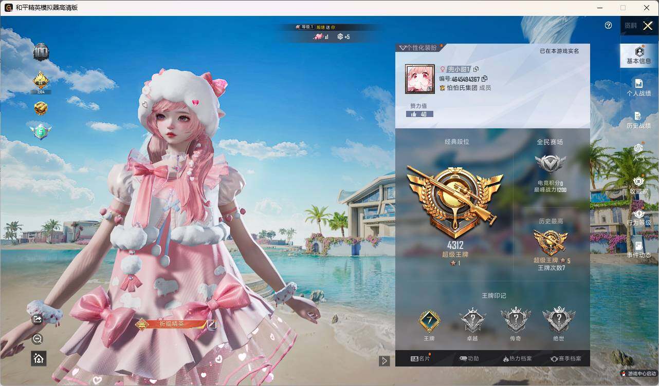 HPLE3331581和平精英账号详情图4