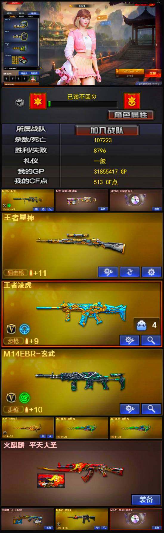 CFLX328853穿越火线账号详情图2 CFLX328853穿越火线账号详情图2