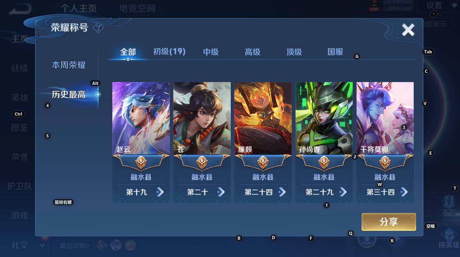 WZCMW3268336王者荣耀账号详情图5