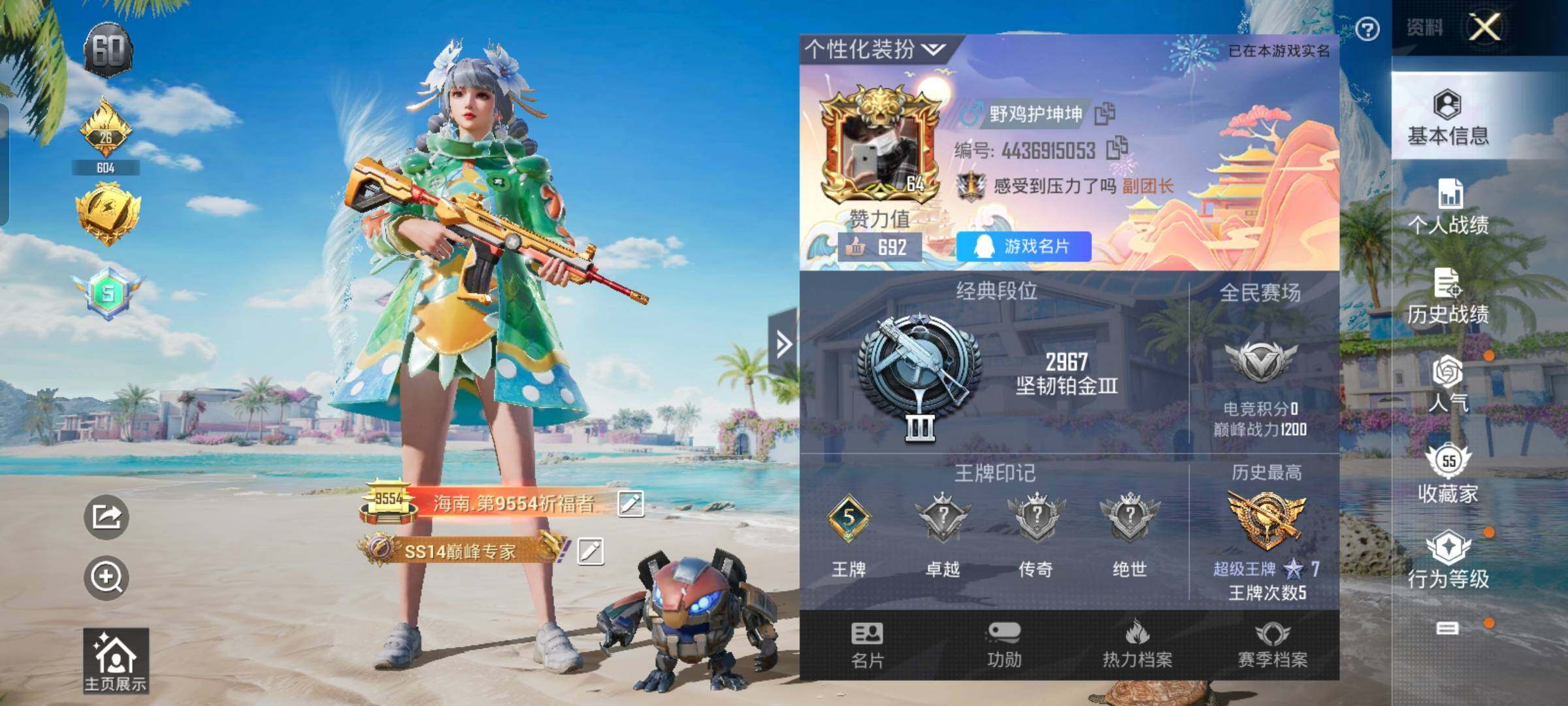 HPYXS3329051和平精英账号详情图2