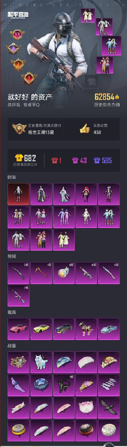 HPYYH3325635和平精英账号详情图2 HPYYH3325635和平精英账号详情图2