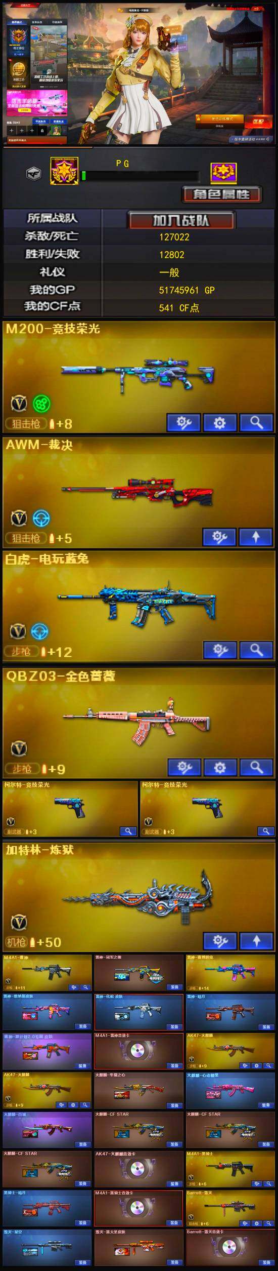 CFFHW334018穿越火线账号详情图4