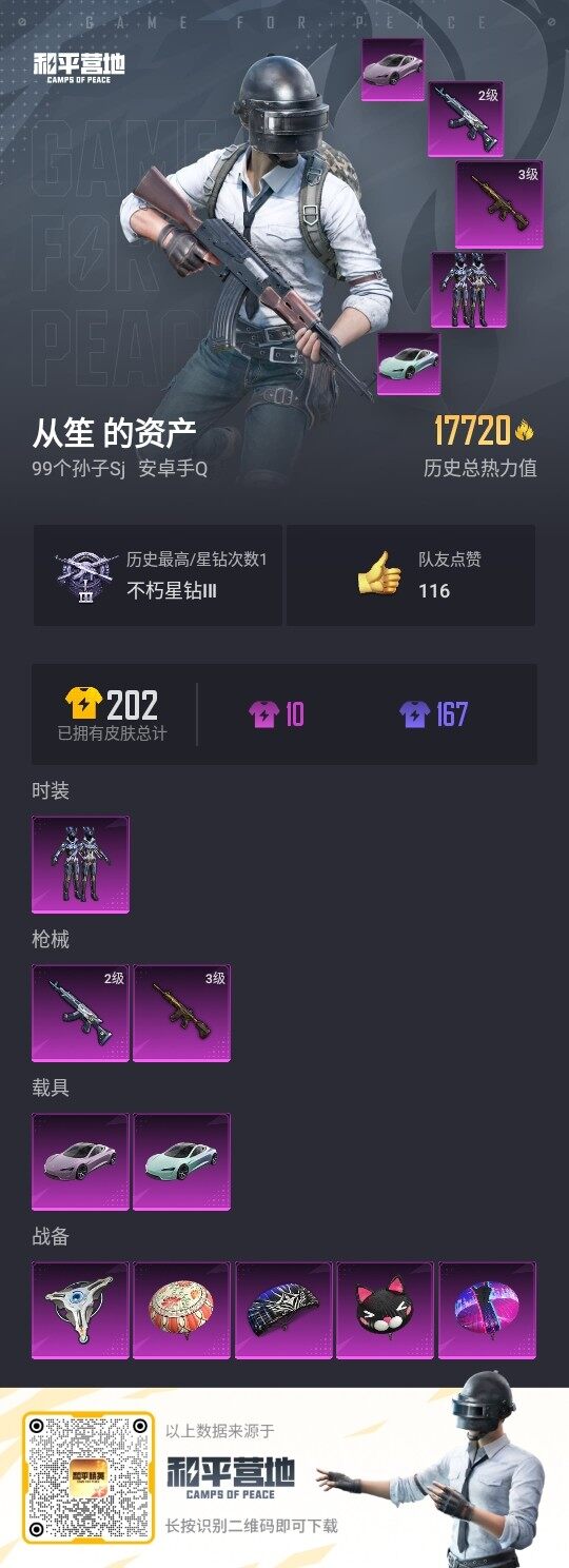 HPLE3326836和平精英账号详情图3