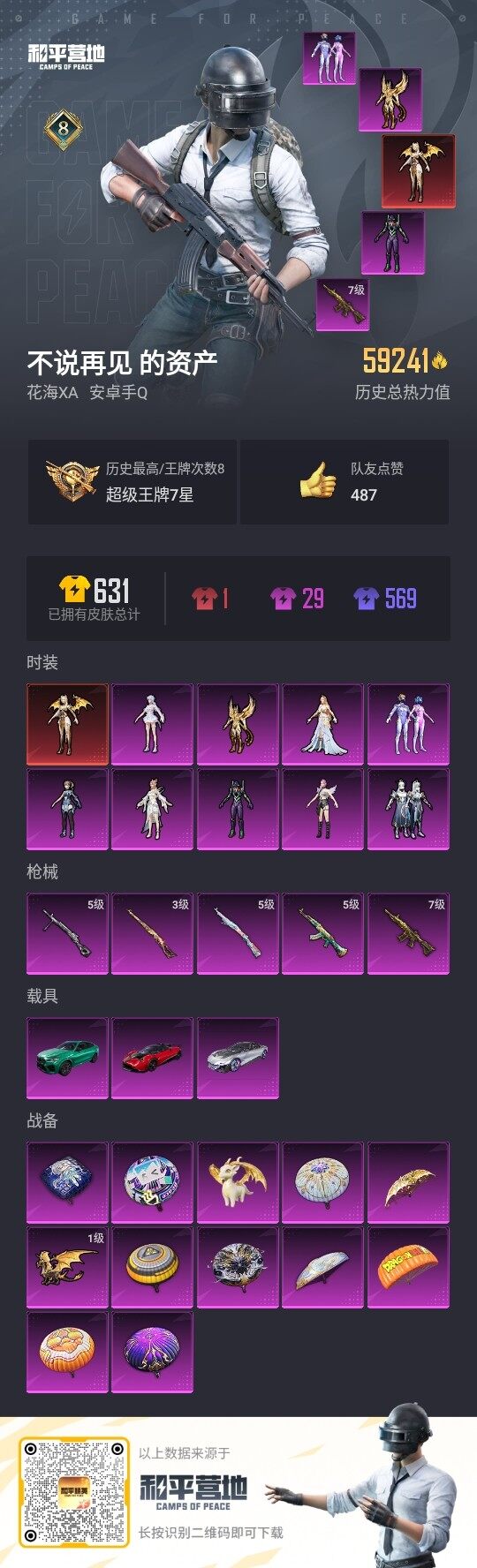 HPLE3326774和平精英账号详情图3