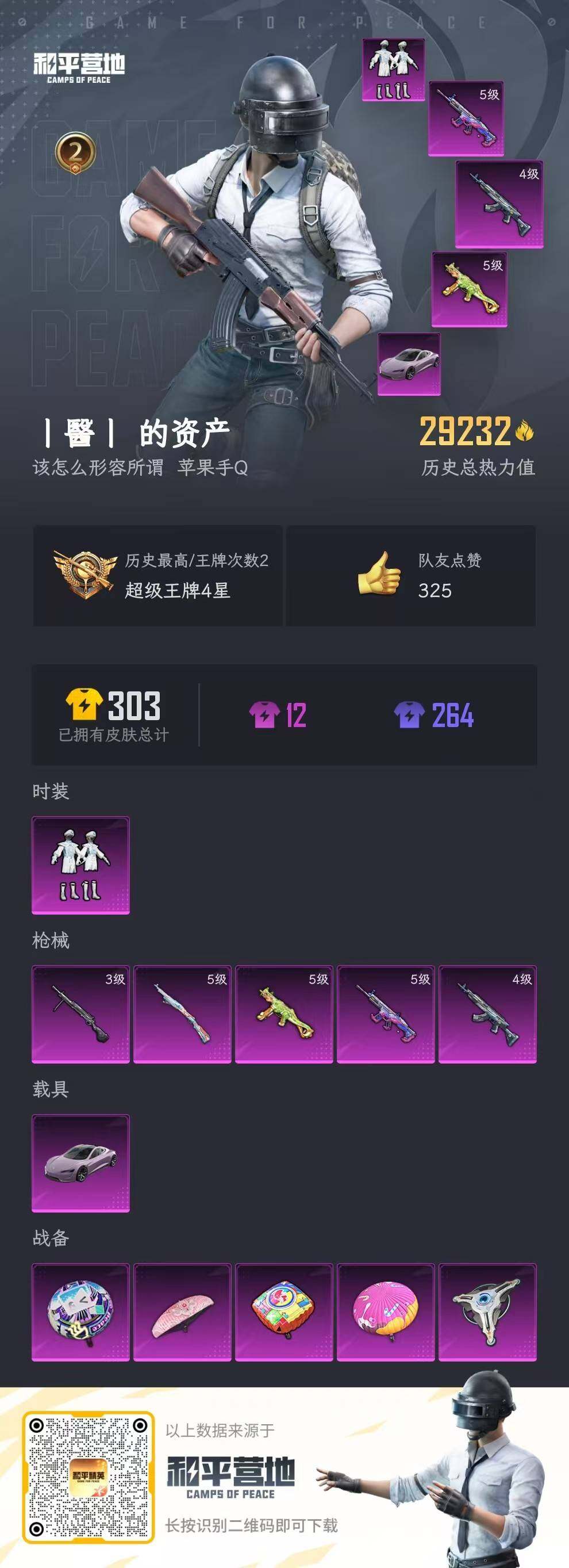 HPJZ3330093和平精英账号详情图4