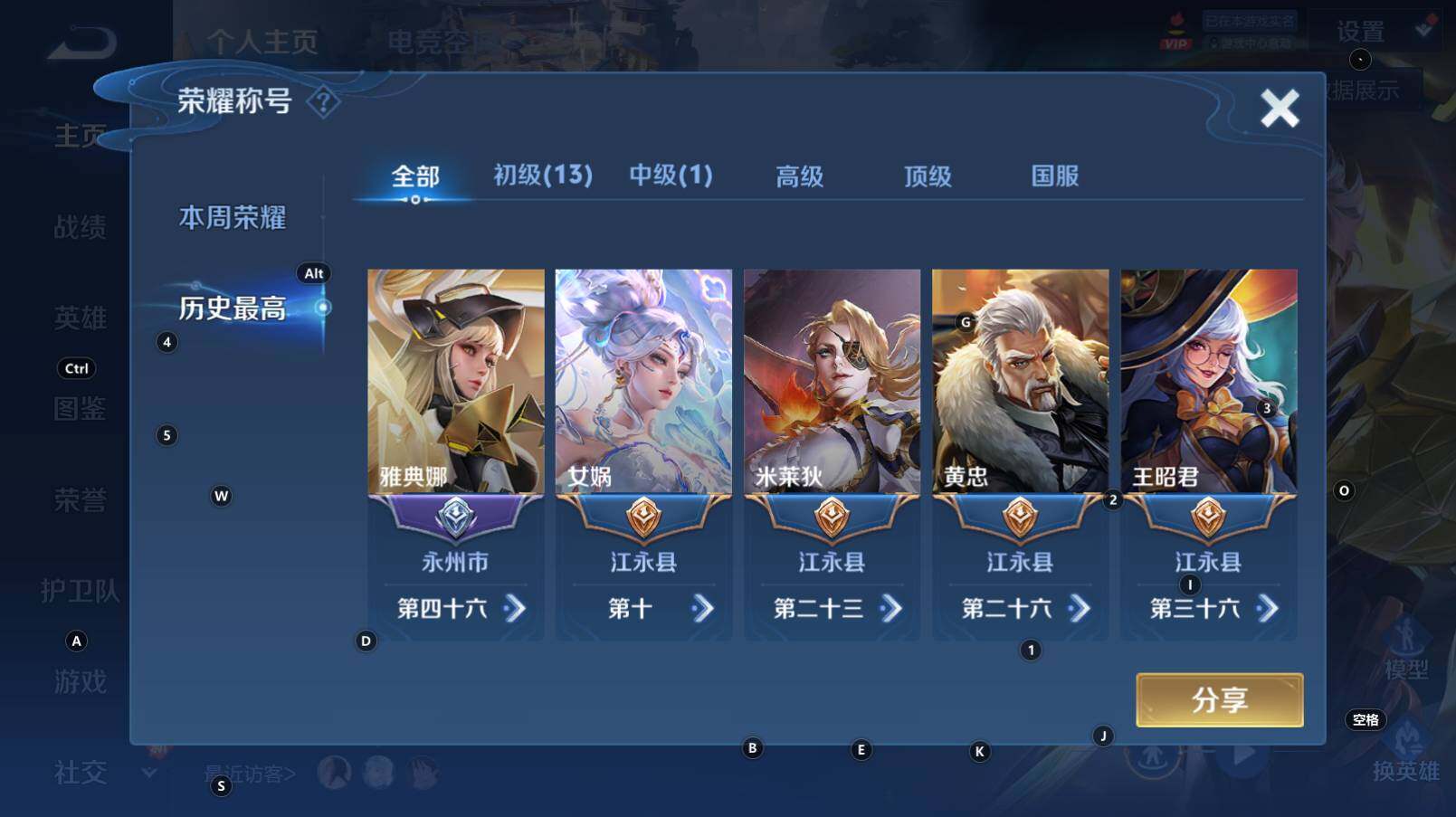 WZCMW3272949王者荣耀账号详情图5