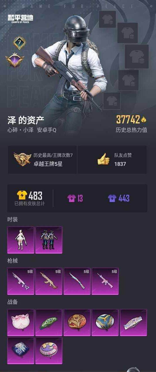 HPYYH3328093和平精英账号详情图5 HPYYH3328093和平精英账号详情图5