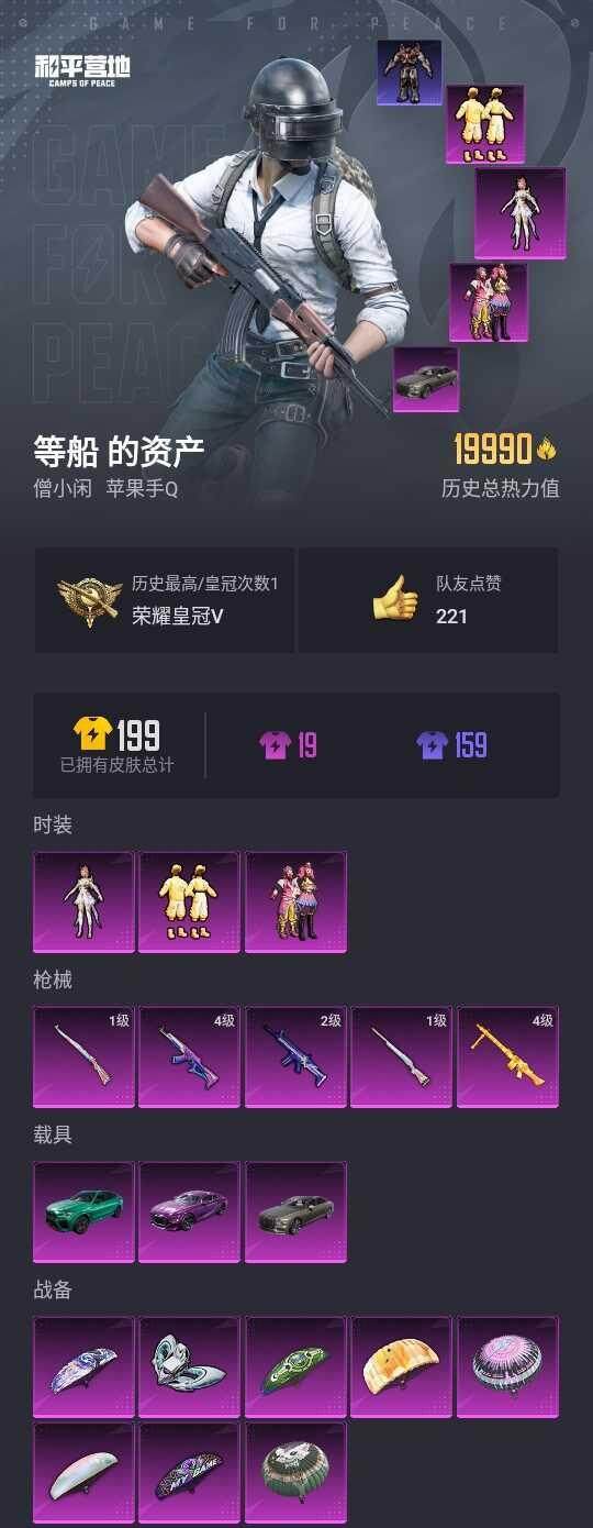 HPYYH3335726和平精英账号详情图2
