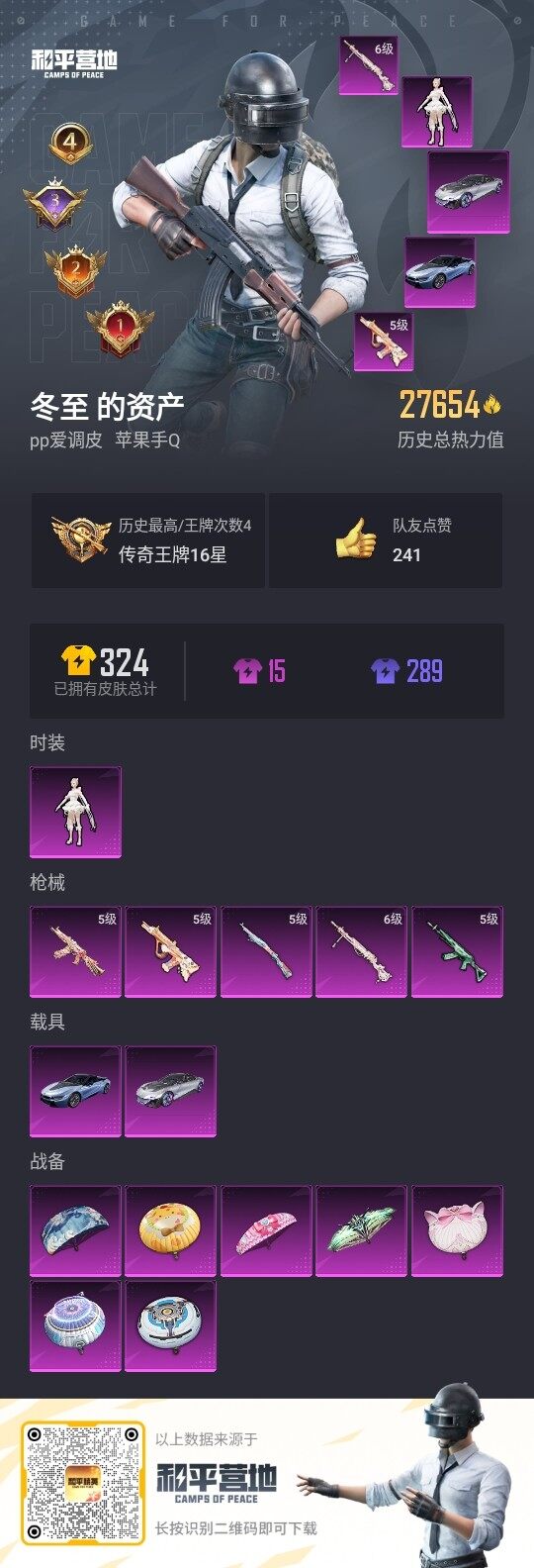 HPLE3328605和平精英账号详情图3