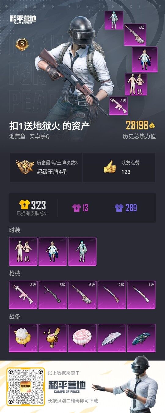 HPLE3328684和平精英账号详情图3