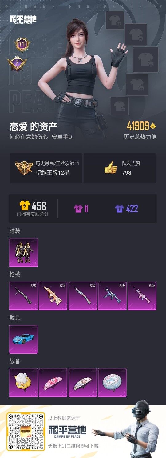HPLE3329203和平精英账号详情图3