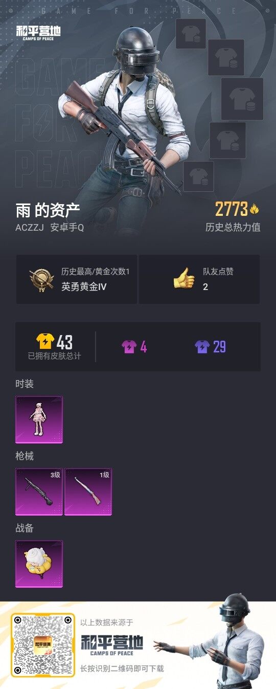 HPLE3329301和平精英账号详情图3