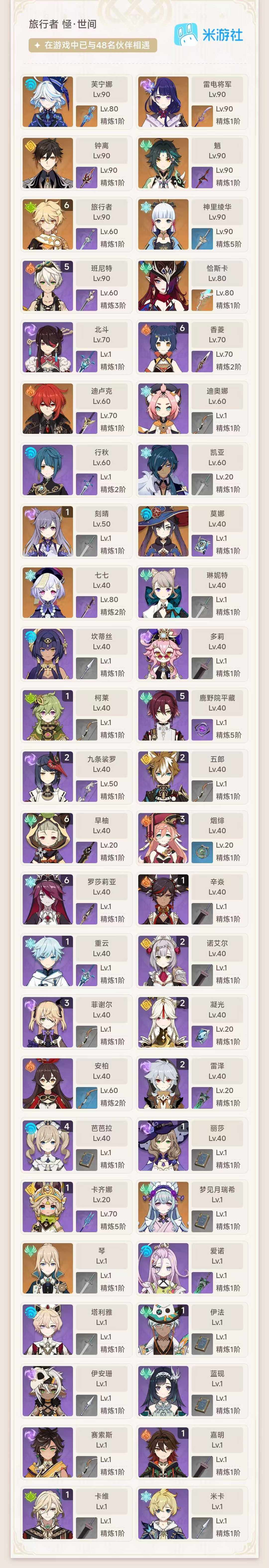YSEY311700原神账号详情图7 YSEY311700原神账号详情图7