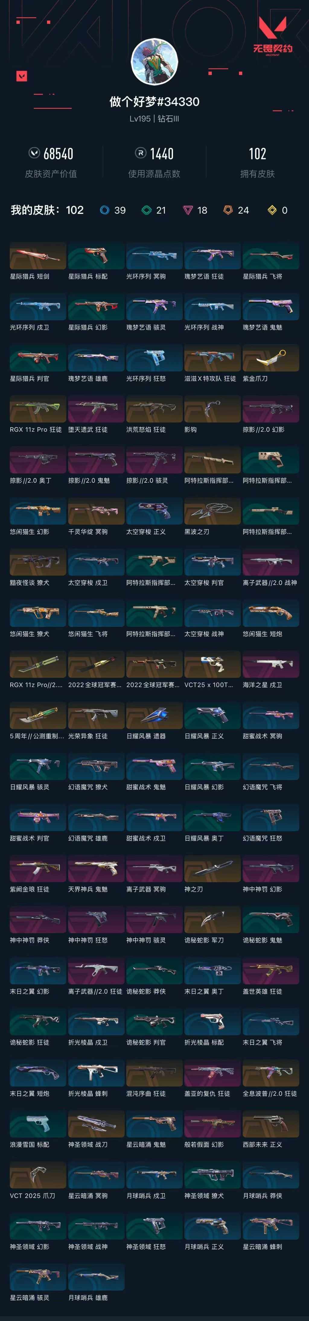 WWQXL312868无畏契约账号详情图2 WWQXL312868无畏契约账号详情图2