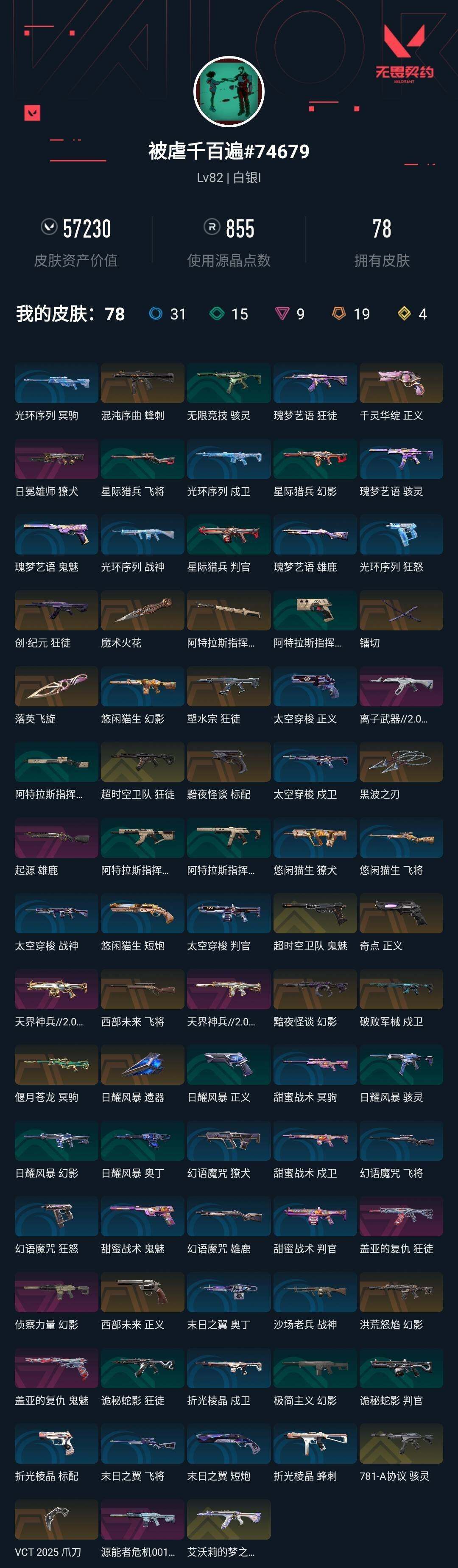 WWQYYH313624无畏契约账号详情图2