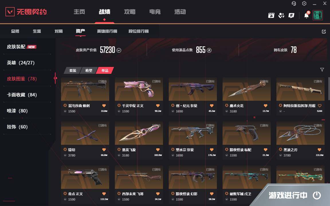 WWQYYH313624无畏契约账号详情图3