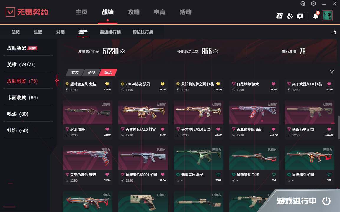 WWQYYH313624无畏契约账号详情图5