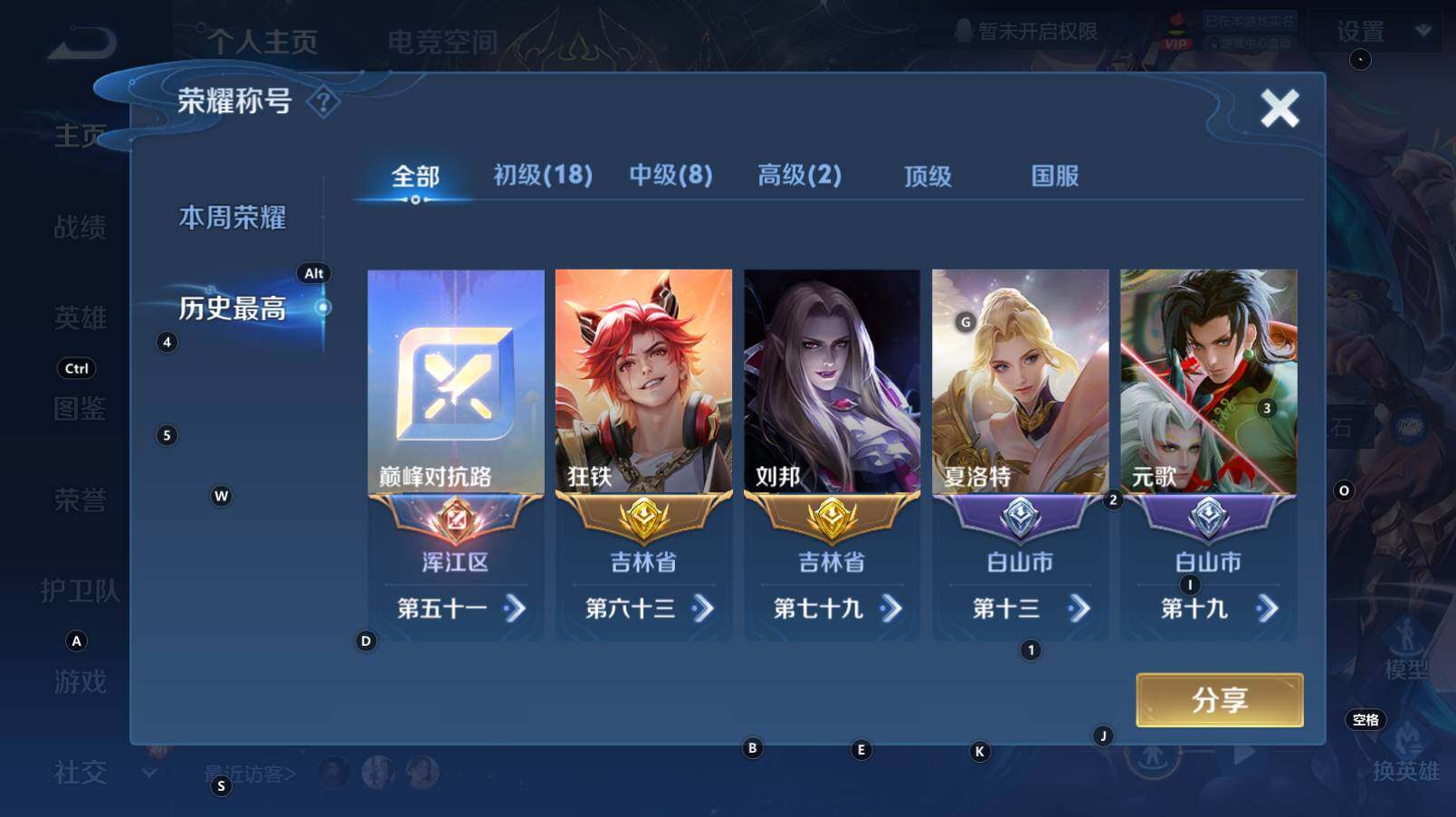 WZCMW3276804王者荣耀账号详情图5
