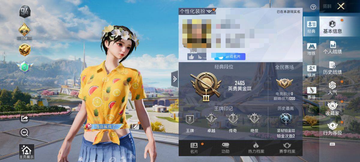 HPEY3330514和平精英账号详情图5