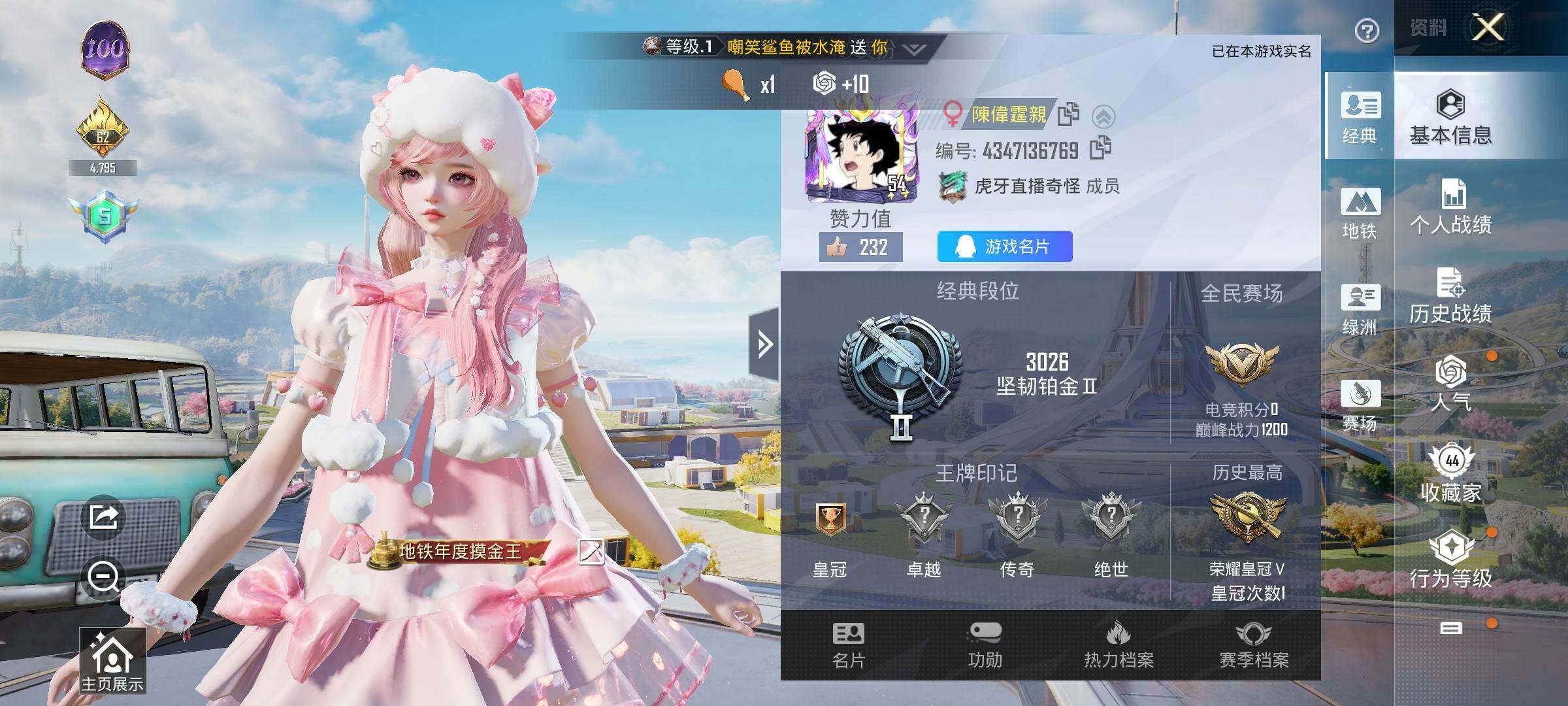 HPYXS3331432和平精英账号详情图2