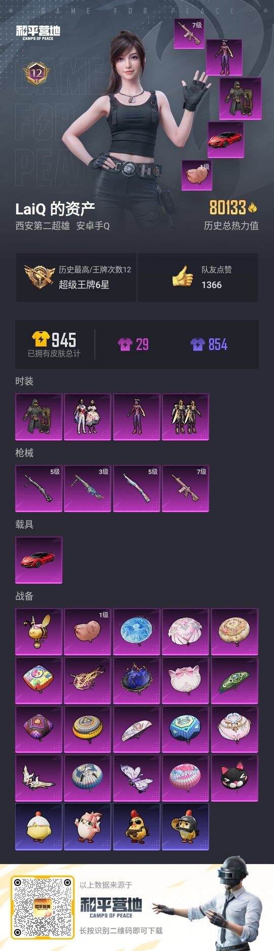 HPLE3330936和平精英账号详情图3