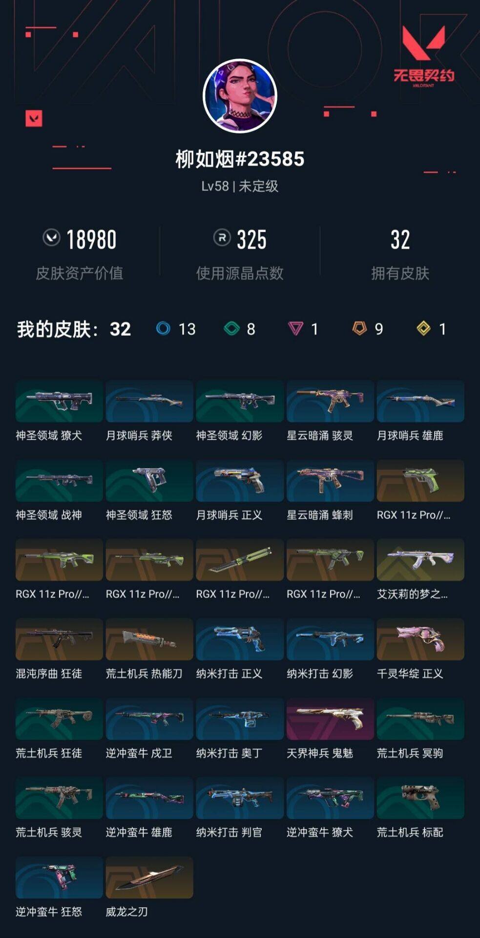 WWQYYH314746无畏契约账号详情图3