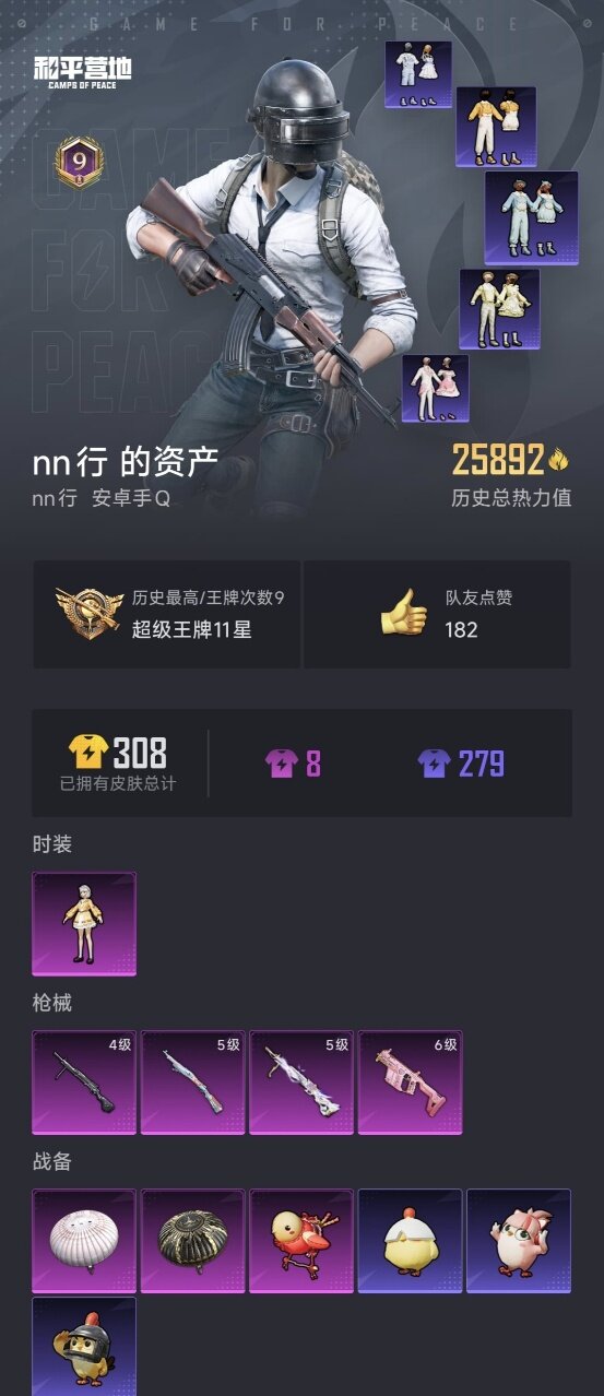 HPYYH3331322和平精英账号详情图14