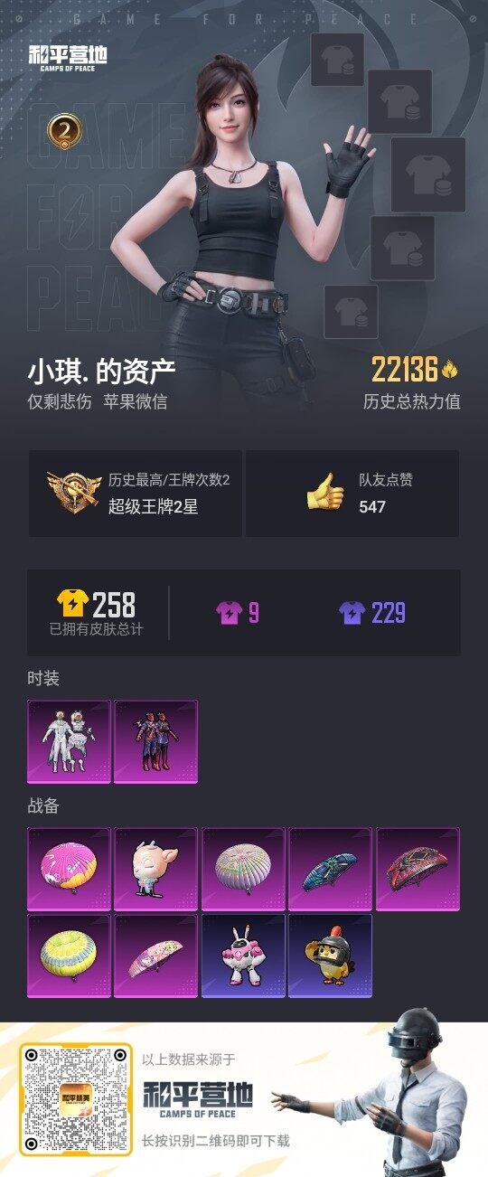 HPLX3337094和平精英账号详情图2