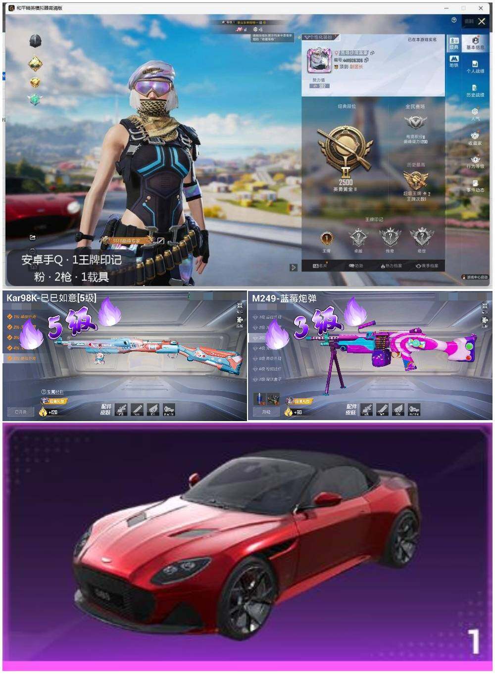 HPLE3332559和平精英账号详情图2