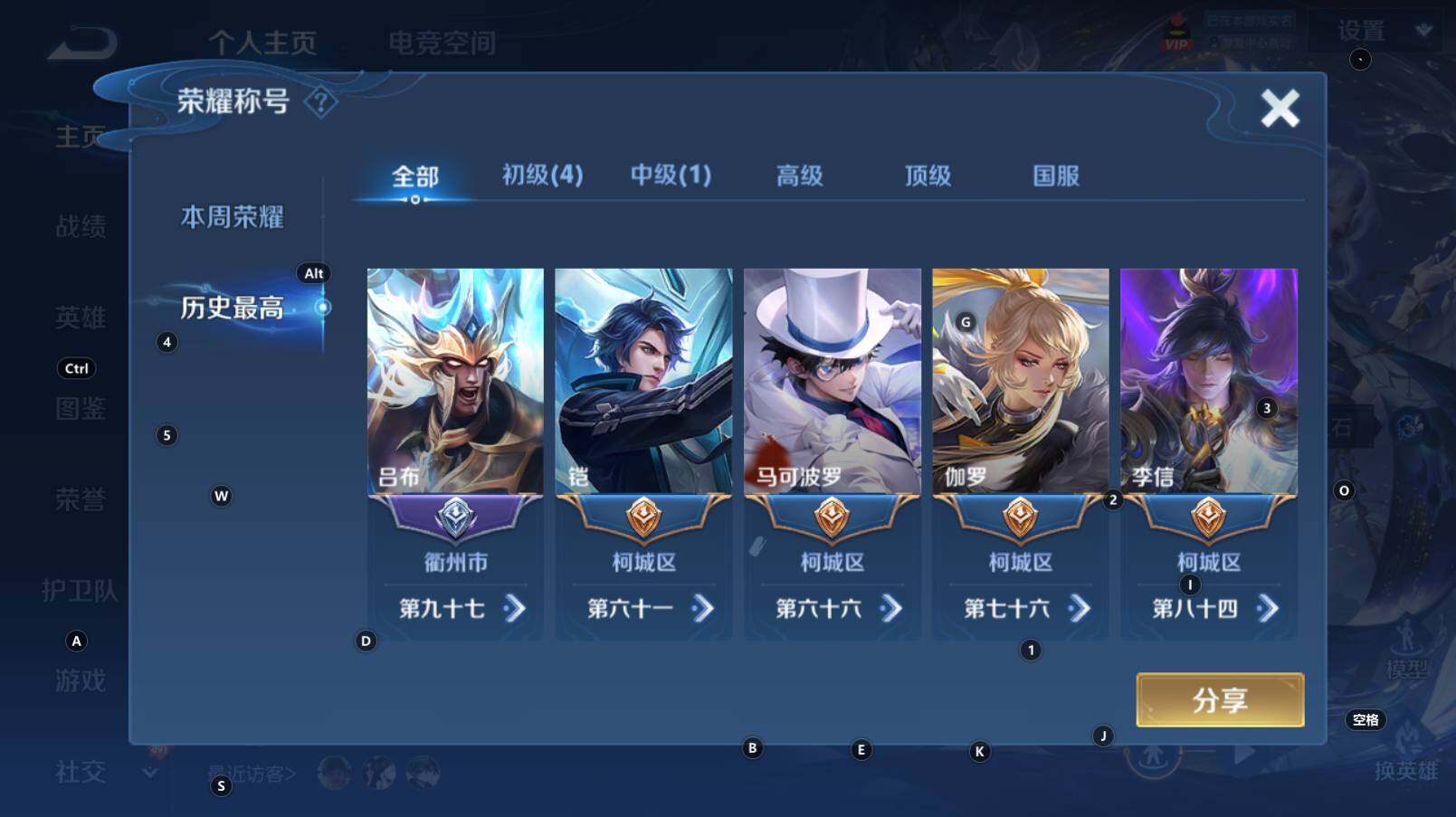 WZCMW3281327王者荣耀账号详情图5