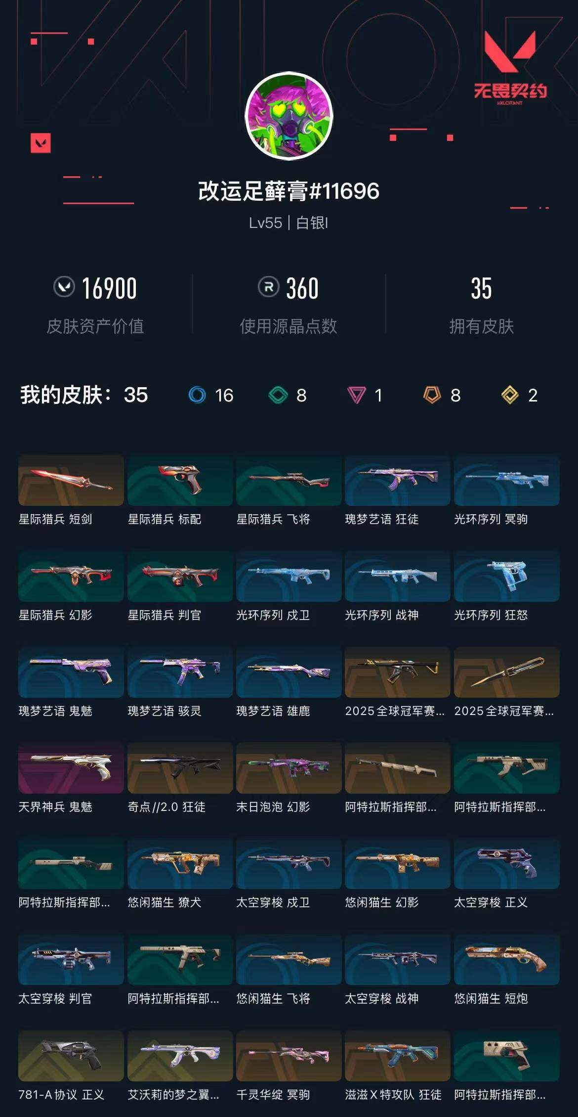 WWQXL313387无畏契约账号详情图3