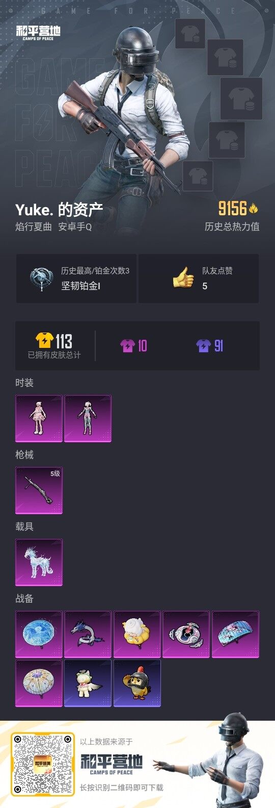 HPLE3333104和平精英账号详情图3