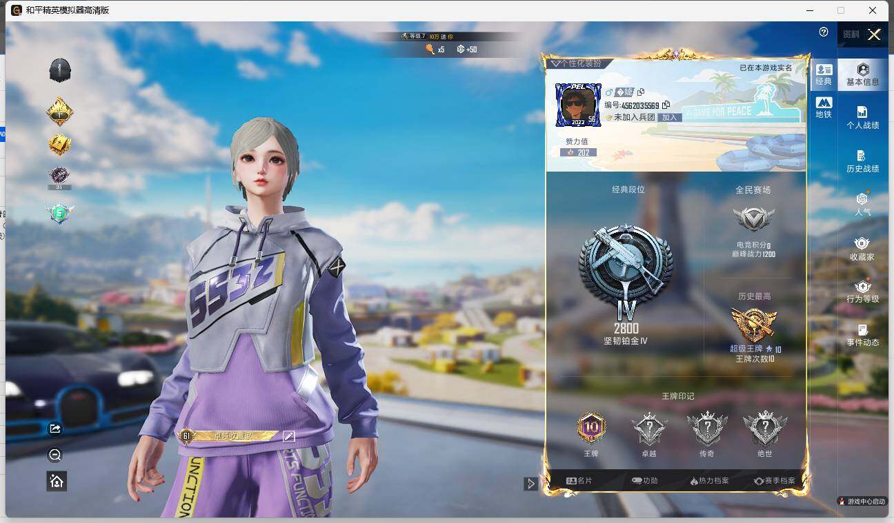 HPLE3333295和平精英账号详情图4
