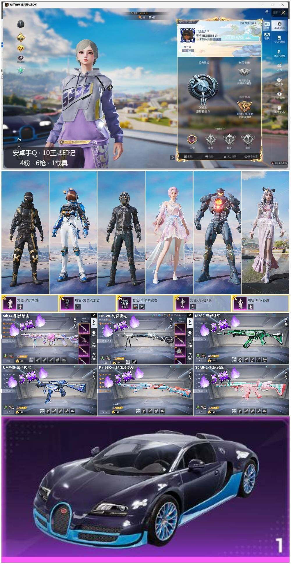 HPLE3333295和平精英账号详情图2