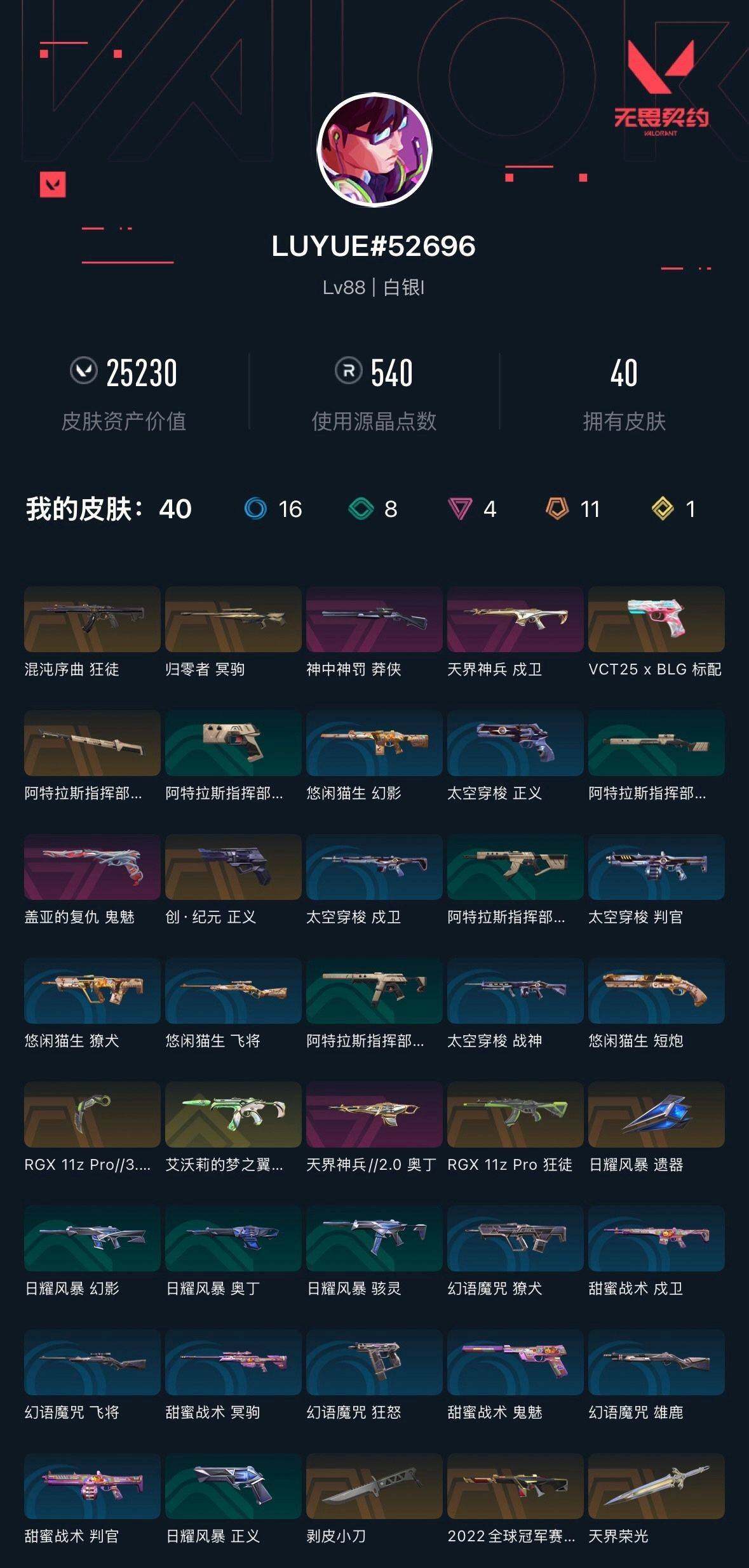 WWQXL313481无畏契约账号详情图2