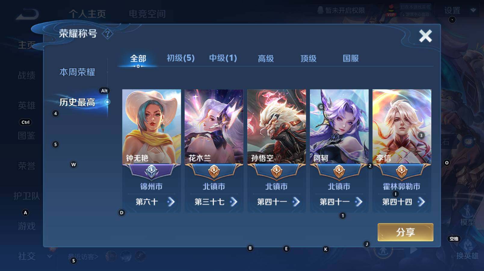 WZCMW3283238王者荣耀账号详情图6
