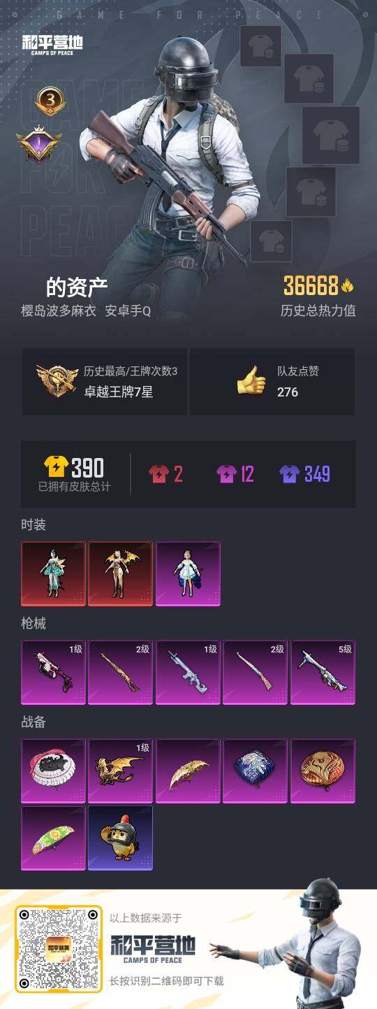 HPLE3333759和平精英账号详情图3