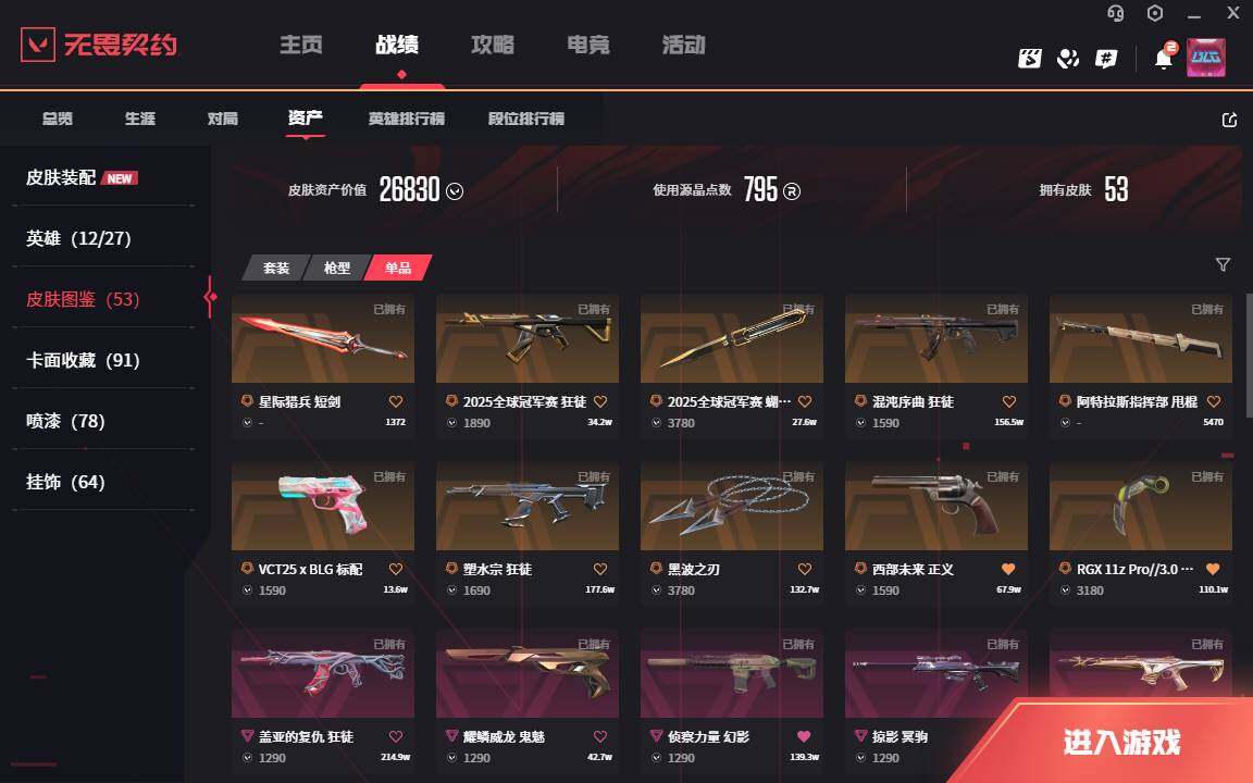 WWQLXY313533无畏契约账号详情图4
