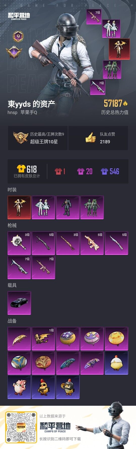 HPLE3333733和平精英账号详情图3