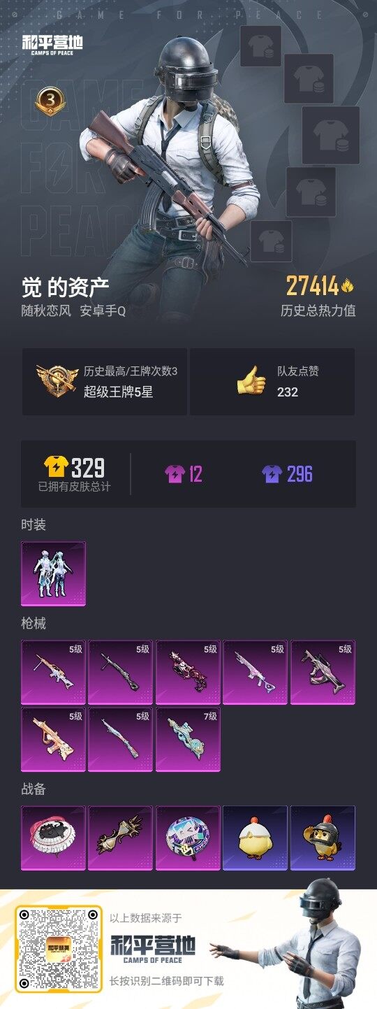 HPLE3333814和平精英账号详情图3