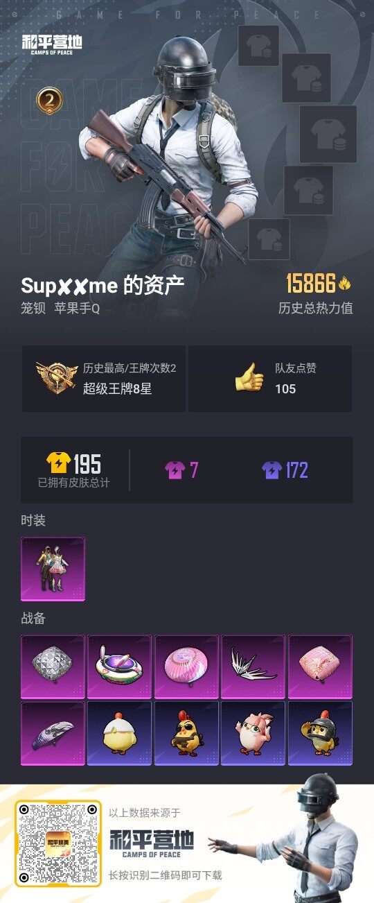 HPLX3338568和平精英账号详情图3