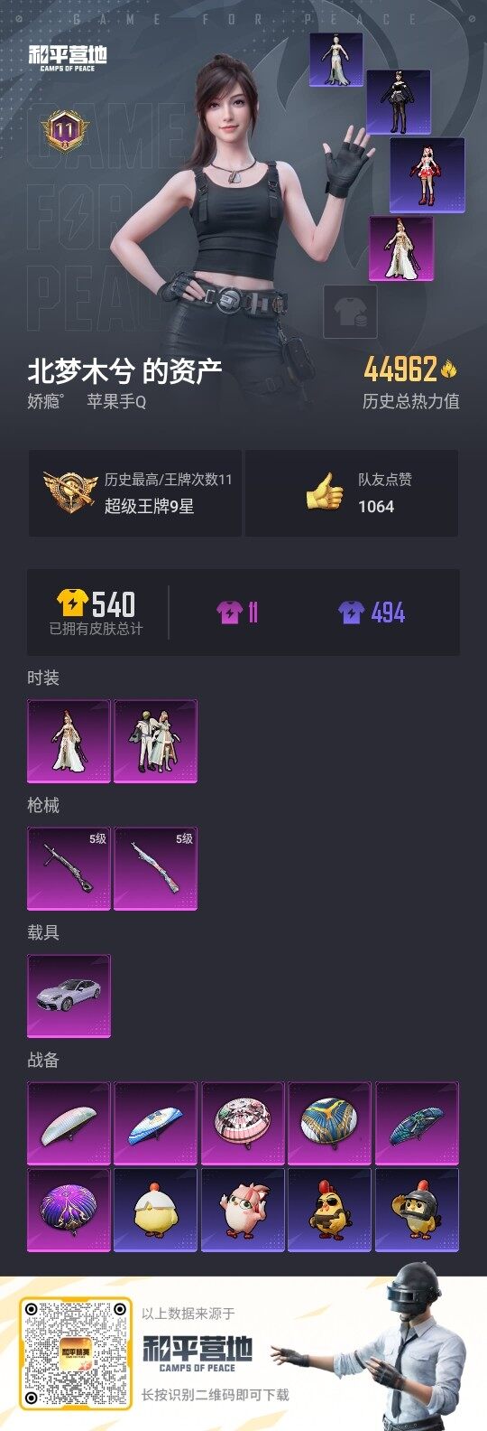 HPLE3334337和平精英账号详情图2