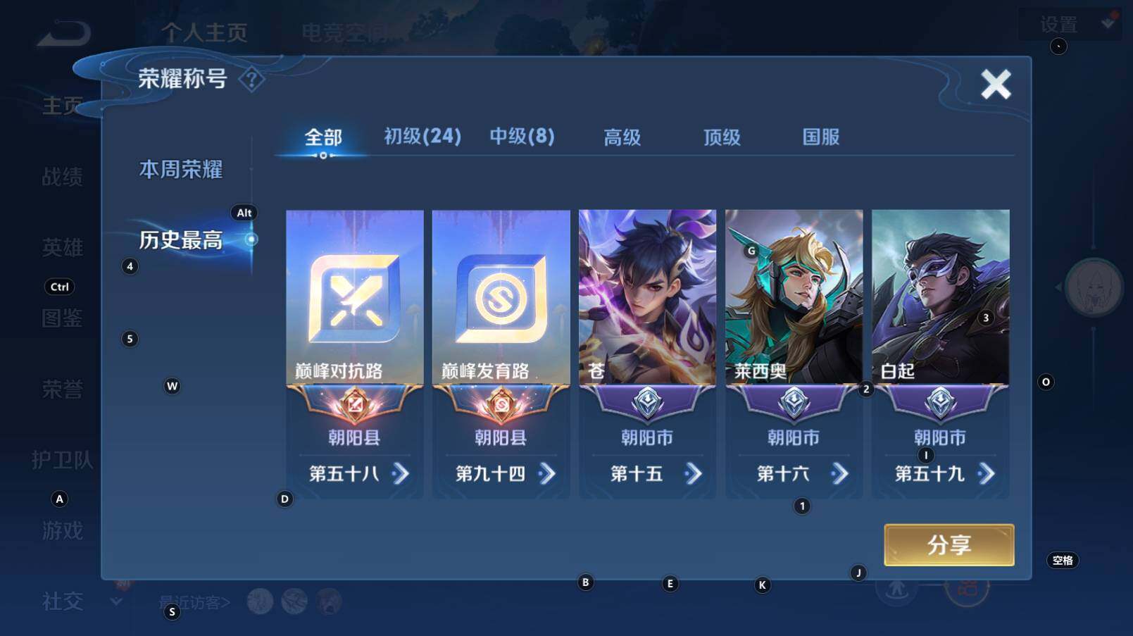 WZCMW3368524王者荣耀账号详情图9