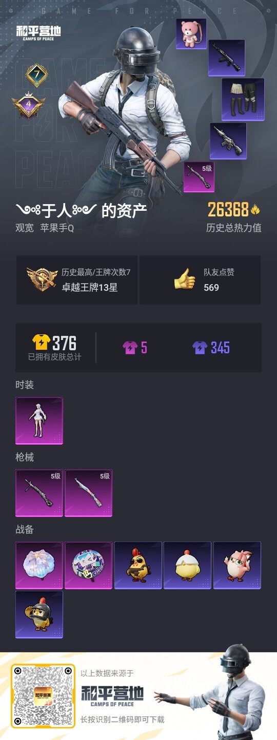 HPLX3337157和平精英账号详情图3