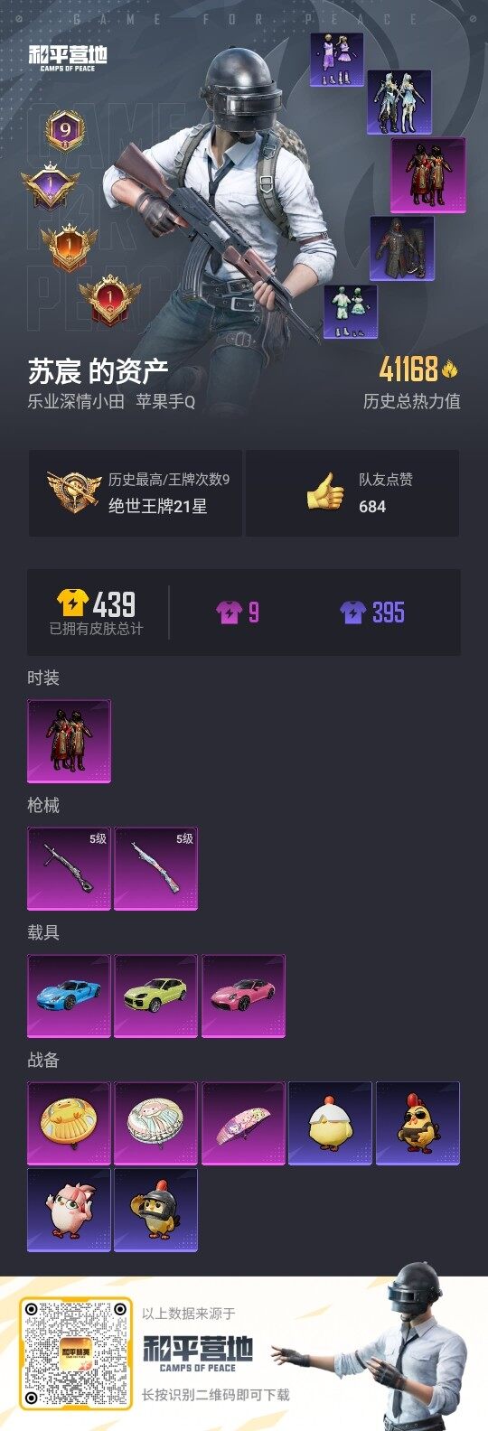 HPLE3335248和平精英账号详情图3