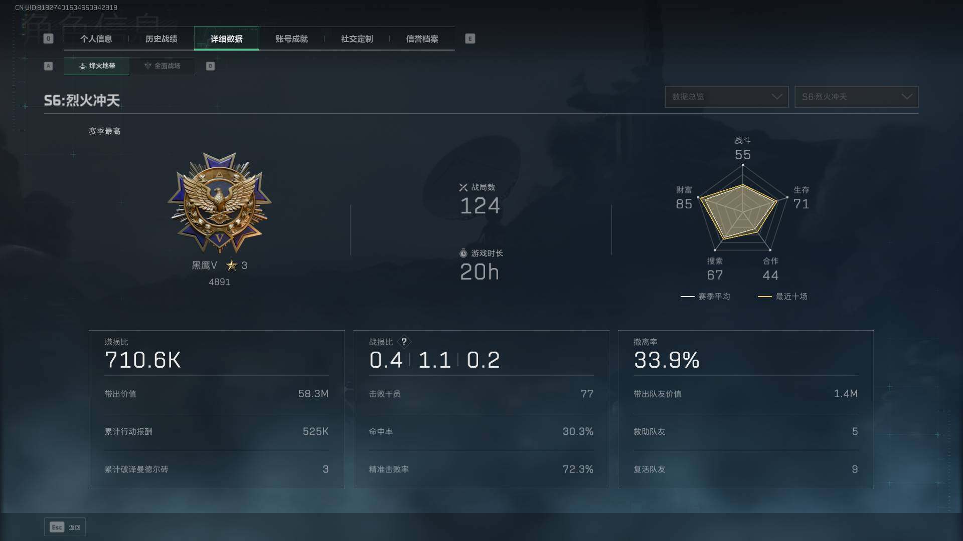 SJZEY332557三角洲行动账号详情图6