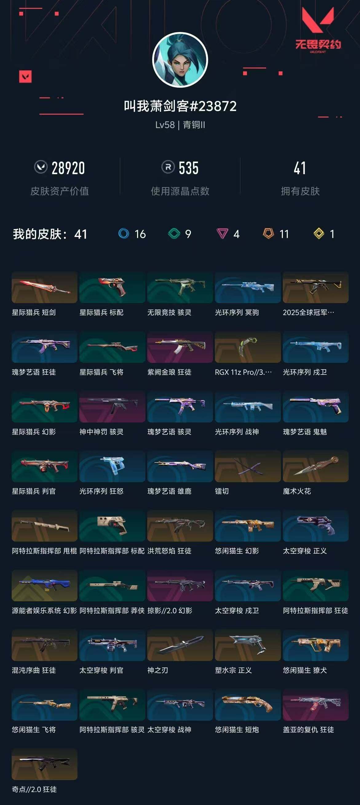WWQQM315209无畏契约账号详情图9