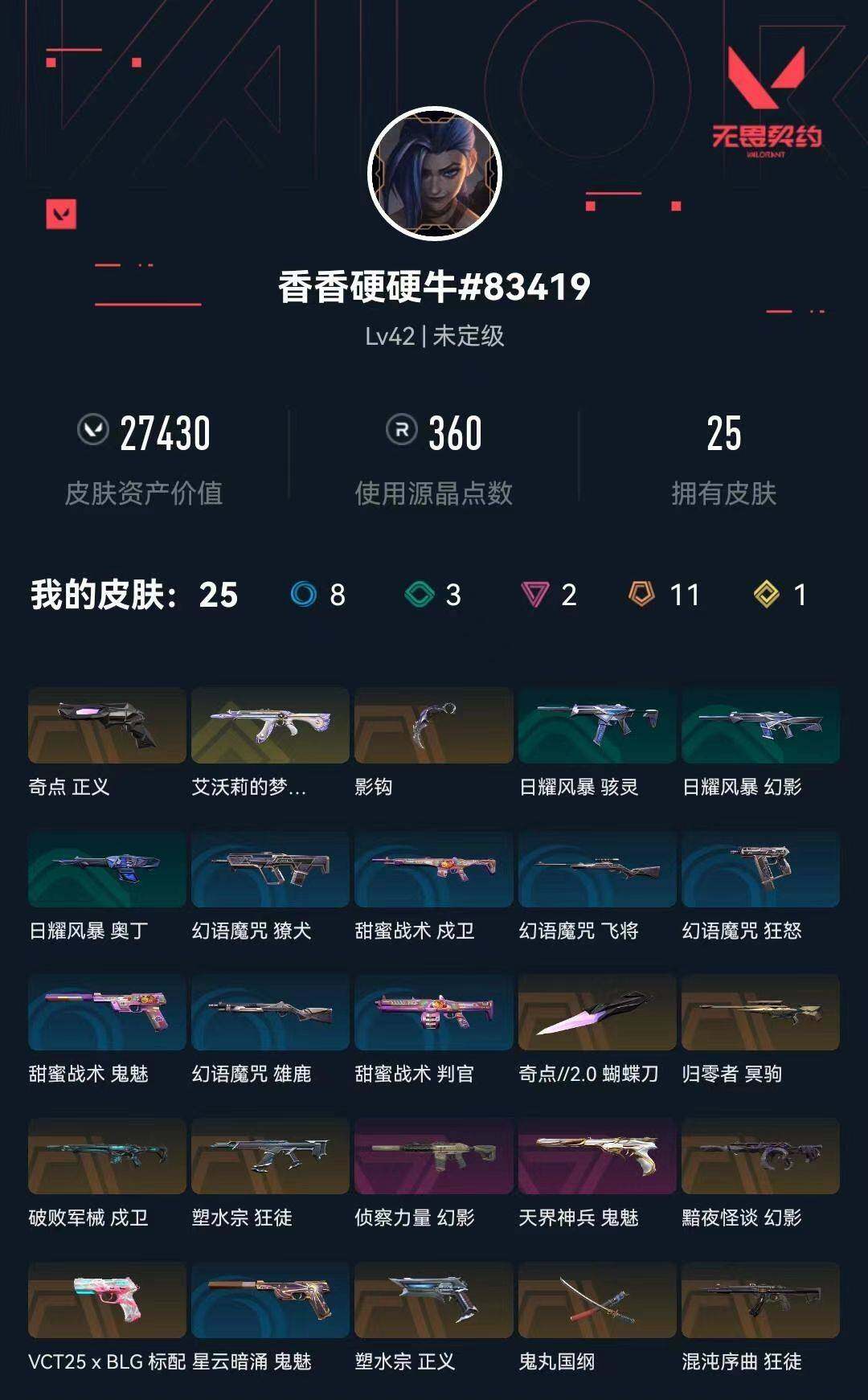 WWQXL314313无畏契约账号详情图3