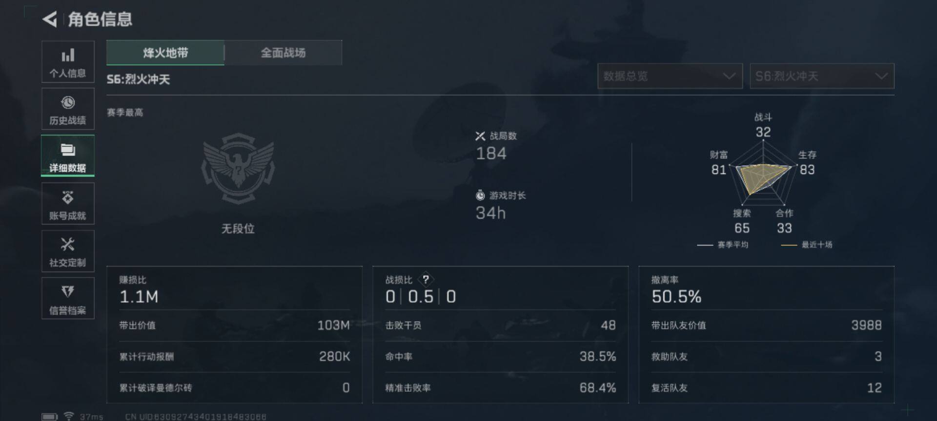 SJZEY332946三角洲行动账号详情图4