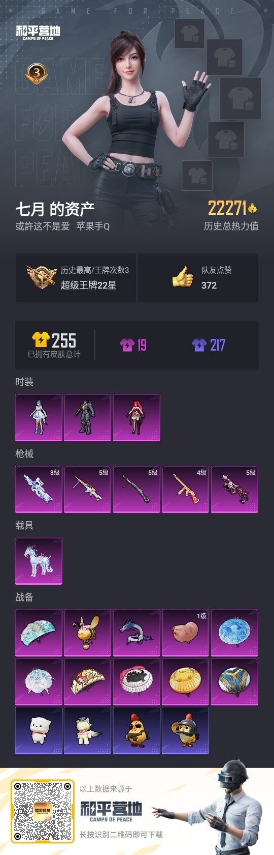 HPLE3337261和平精英账号详情图3